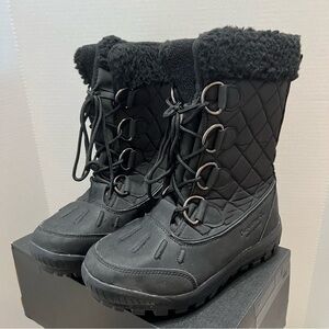 BEARPAW Women’s Cassie Tall Winter Boot Size 7 Black EUC